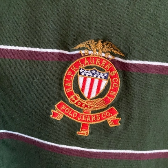 Vintage Polo Jeans Ralph Lauren Striped Shirt - Picture 4 of 5